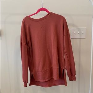 Target oversized long sleeve fleece tee